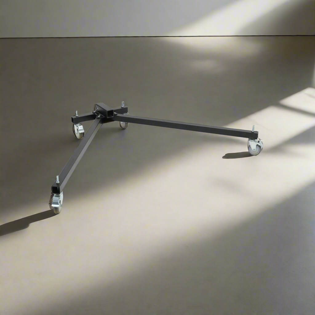 JB Racks Shed Stand in an empty garage floor