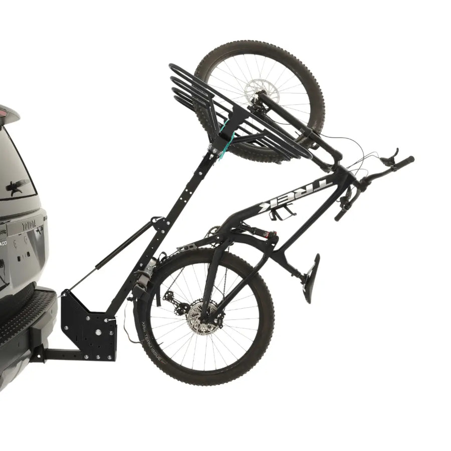 JB Racks loaded with various bike types including e-bikes