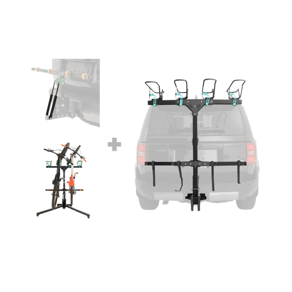 4 Bike Rack, Strut, and Stand Bundle