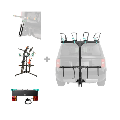 4 Bike Rack, Strut, Stand and Number Plate Holder Bundle