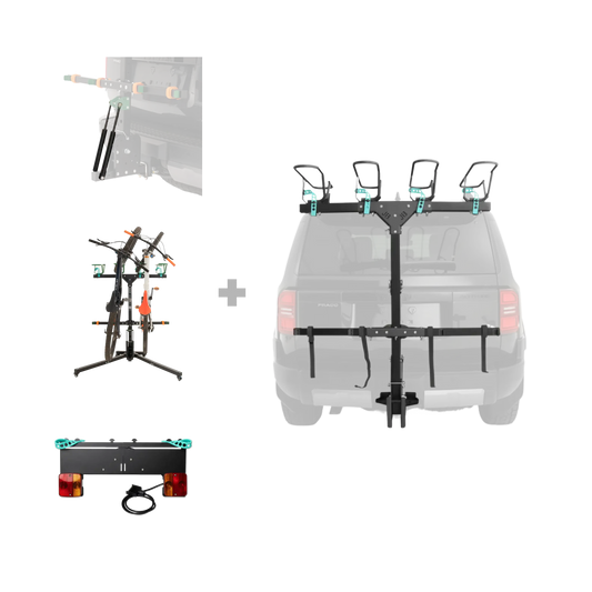 4 Bike Rack, Strut, Stand and Number Plate Holder Bundle