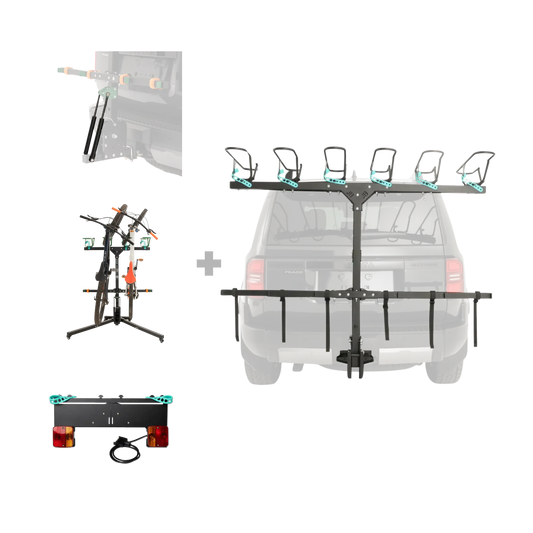 6 Bike Rack, Strut, Stand and Number Plate Holder Bundle